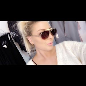 Wildfox Gold/Cream Aviator Sunglasses - BRAND NEW